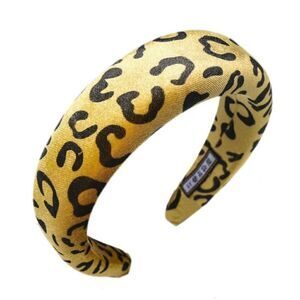Leopard Print Ginger Color Padded Headband NWT